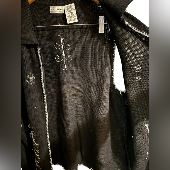 White Stag Women’s Plus Size Holiday Sweater Vest Zip Up Sz 18W/20W beaded - Picture 10 of 12